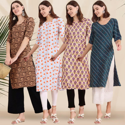 EthnicBasket Women Printed A-line Kurta(Multicolor)