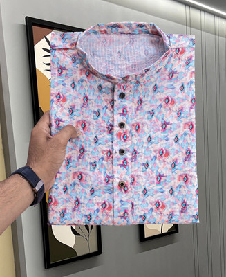Lazzly Men Printed A-line Kurta(Multicolor)