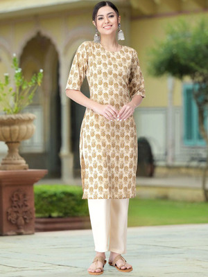 Moda Rapido Men Solid Straight Kurta(Multicolor)