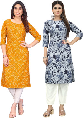 MARIDI FASHION Women Self Design Straight Kurta(Multicolor)