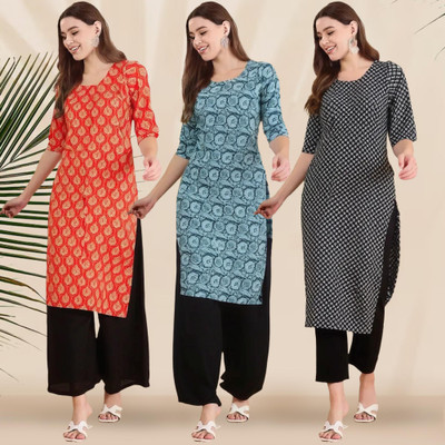 1 Stop Fashion Women Printed A-line Kurta(Multicolor)