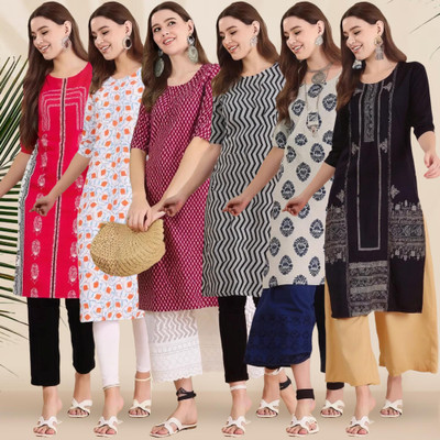 1 Stop Fashion Women Printed Ethnic Dress Kurta(Multicolor)