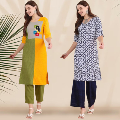 1 Stop Fashion Women Printed A-line Kurta(Multicolor)