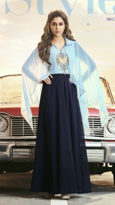 Vinayk Fashion Anarkali Gown(Light Blue)