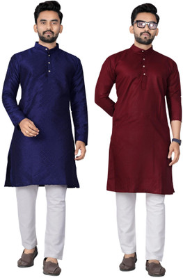DHASU TRENDZ Men Solid Straight Kurta(Multicolor)