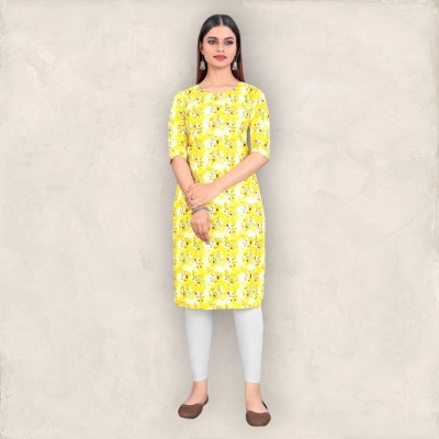 Wow Ethnic Women Printed, Floral Print A-line Kurta(Multicolor)