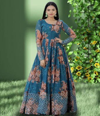 Divastri Anarkali Gown(Blue)