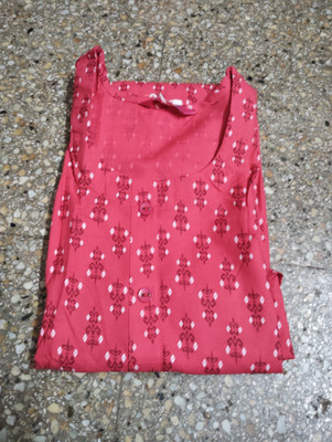 Cipuleyan Women Printed A-line Kurta(Red)