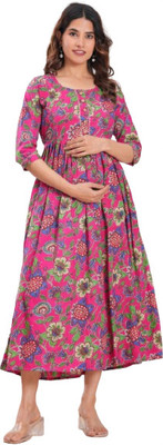 TRENDYG Women Floral Print Anarkali Kurta(Multicolor)