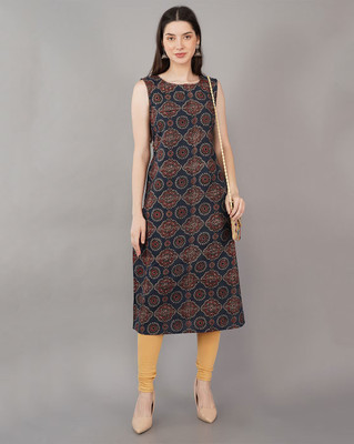 KAUTAQII Women Printed Straight Kurta(Multicolor)