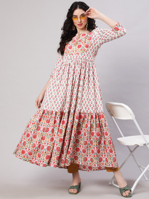 GLAM ROOTS Flared/A-line Gown(Red, Green)