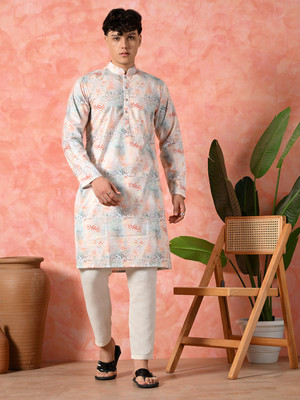 7 GEN Men Kurta Pant Set