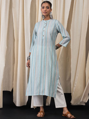 ANOUK Women Embroidered Straight Kurta(Multicolor)