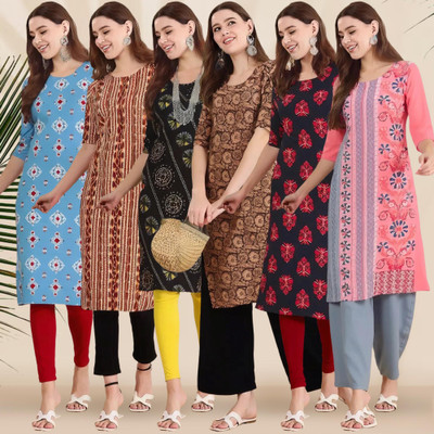 EthnicBasket Women Printed A-line Kurta(Multicolor)
