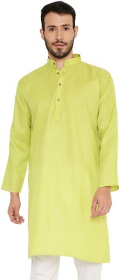 MAHARAJA Men Solid Straight Kurta(Green)