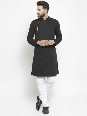 Moda Rapido Women Solid Straight Kurta(Black)