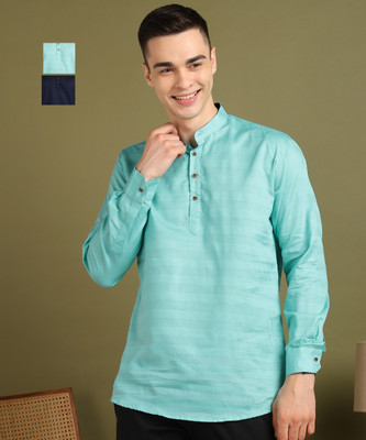FUBAR Men Solid Straight Kurta(Multicolor)