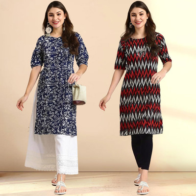 EthnicBasket Women Printed A-line Kurta(Multicolor)