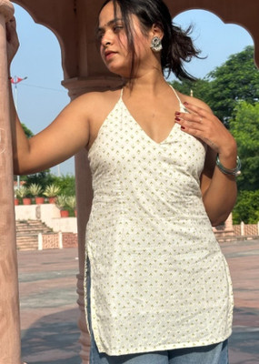 VASHTI BY ANUPAMA Women Printed Straight Kurta(White)