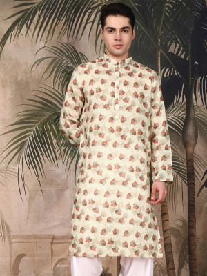 Sanwara Men Printed Ethnic Dress Kurta(Red)