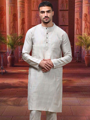 Whiteheart Men Solid Ethnic Dress Kurta(White)