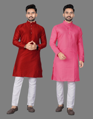 DHASU TRENDZ Men Solid Straight Kurta(Multicolor)