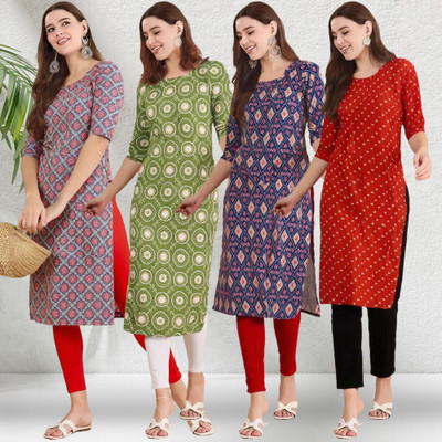 EthnicBasket Women Printed A-line Kurta(Multicolor)