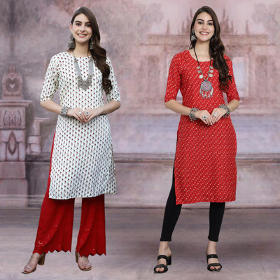 Moda Rapido Women Printed A-line Kurta(Multicolor)