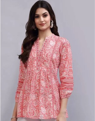 KIK-TIK Women Printed Cape Top Kurta(Multicolor)