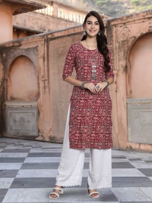 1 Stop Fashion Women Woven Design A-line Kurta(Multicolor)