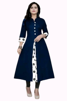 Texpa Creation Women Solid A-line Kurta(Blue)