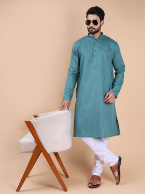 MANNYATA Men Striped Straight Kurta(Multicolor)