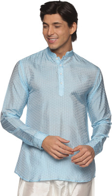 Sethukrishna Men Solid A-line Kurta(Light Blue)