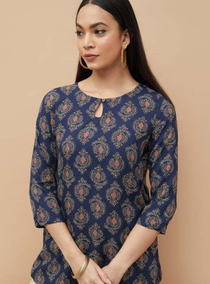 Melange by Lifestyle Women Printed Straight Kurta(Multicolor)