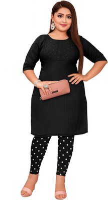 ROZEE FASHION Women Embroidered Straight Kurta(Red)