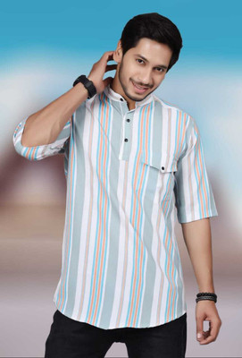 jamnaba Men Printed Pathani Kurta(Multicolor)