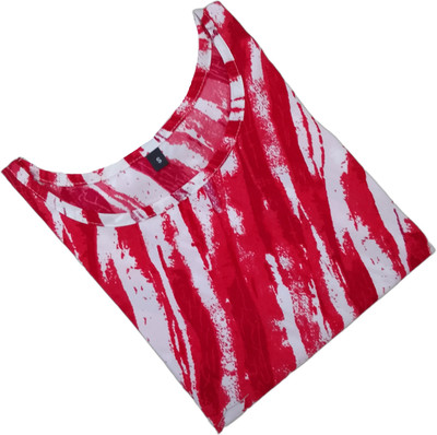 SANJUGARMENT Women Printed Straight Kurta(Red)