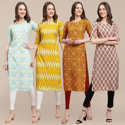 EthnicBasket Women Printed A-line Kurta(Multicolor)