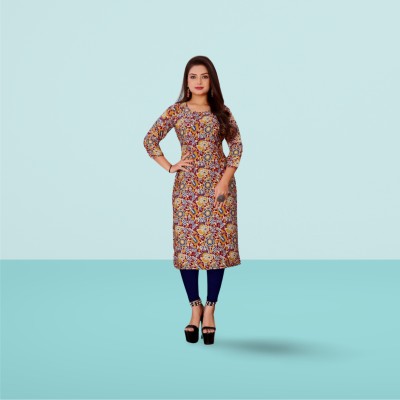 POLLU FASHION HUB Women Printed A-line Kurta(Multicolor)