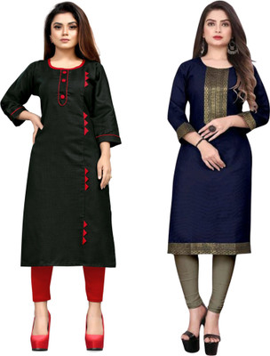 Maaa Meladi CreationS Women Printed Straight Kurta(Multicolor)