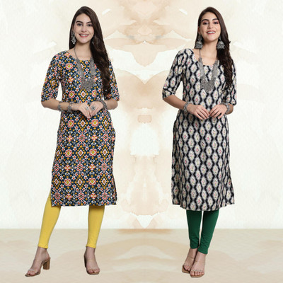 Moda Rapido Women Printed A-line Kurta(Multicolor)