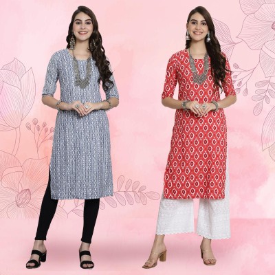 EthnicBasket Women Printed A-line Kurta(Multicolor)