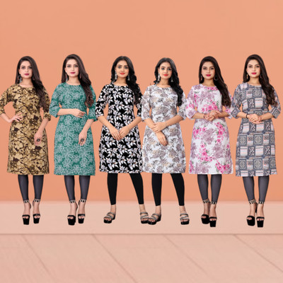 STYLESTATEMENT Women Printed A-line Kurta(Multicolor)