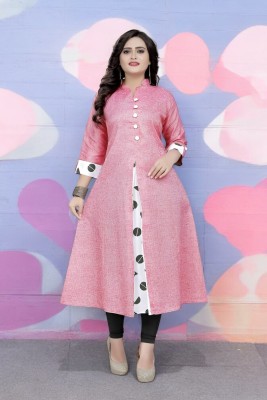 Suhani Fashion Women Self Design A-line Kurta(Pink)