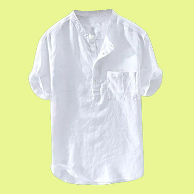 ZAKOD Men Solid Straight Kurta(Yellow)