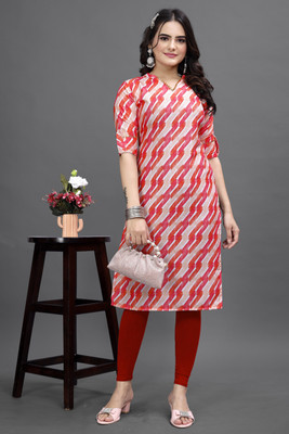 RANGRASIYA CORPORATION Women Printed Straight Kurta(Beige)