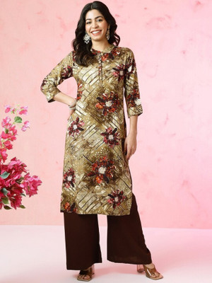 ANOUK Women Printed Straight Kurta(Multicolor)