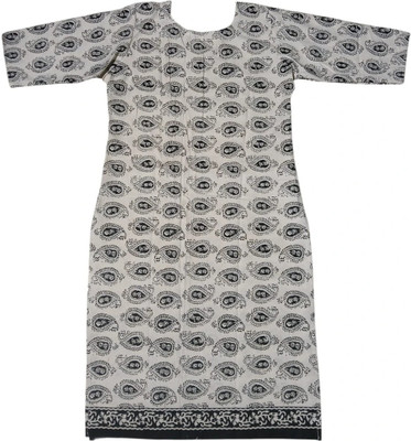 PRIDE SALES Women Abstract A-line Kurta(Black, White)