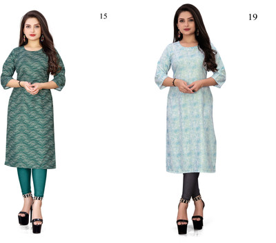 kailashpati Women Printed A-line Kurta(Multicolor)