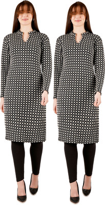 Blushh Collection Women Block Print Straight Kurta(Multicolor)